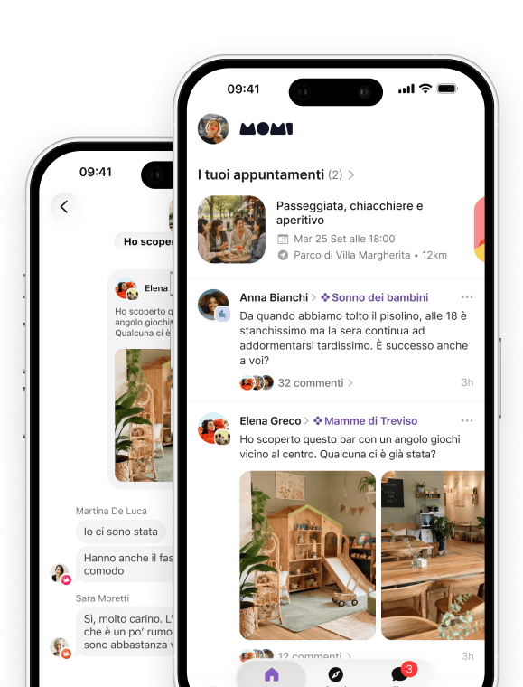 L’app MOMI con ritrovi e conversazioni tra mamme