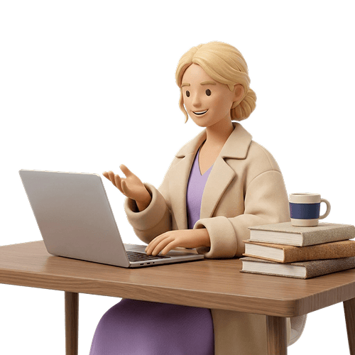 Una professionista al lavoro